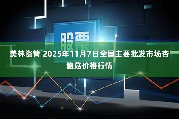 美林资管 2025年11月7日全国主要批发市场杏鲍菇价格行情