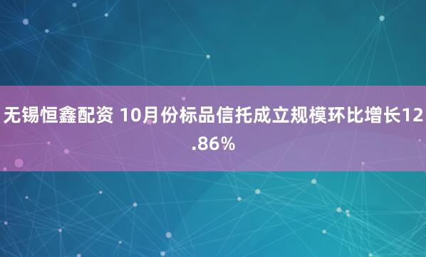 无锡恒鑫配资 10月份标品信托成立规模环比增长12.86%